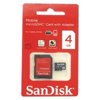 Cartão de memória micro sd 4gb sandisk