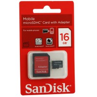 Cartão micro sd 16gb sandisk